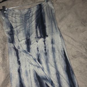 Tie dye slit tube top dress